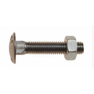 JG CUP SQ HEX BOLT & NUT BZP M10 X 180 (4) B4CSZ10180