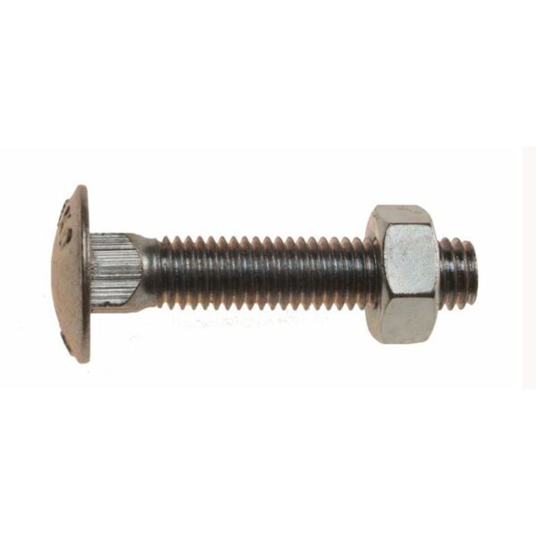 JG CUP SQ HEX BOLT & NUT BZP M10 X 180 (4) B4CSZ10180