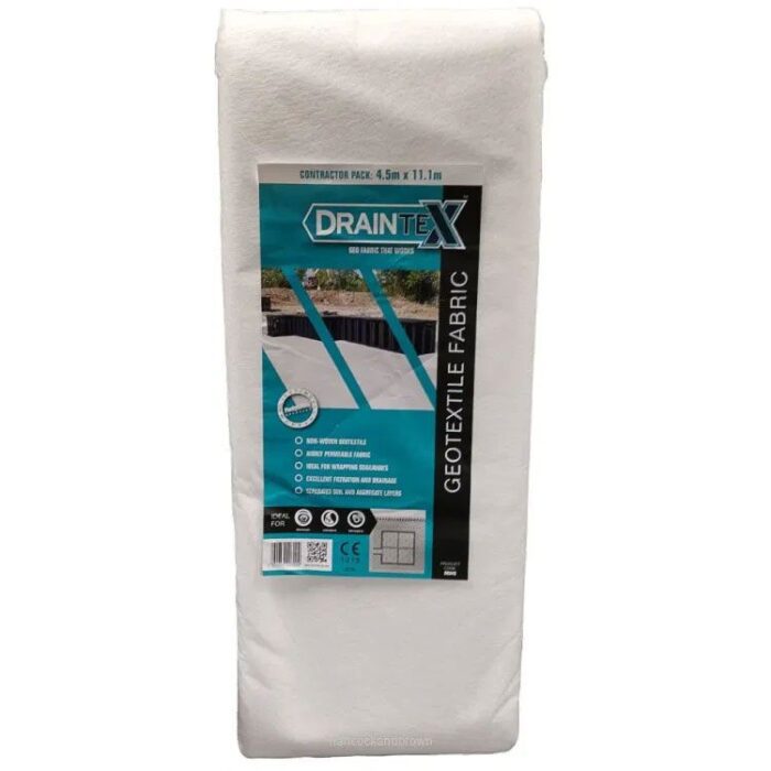 GEOTEXTILE DRAINTEX WHITE NON-WOVEN 4.5 X 11M (MINI PACK)