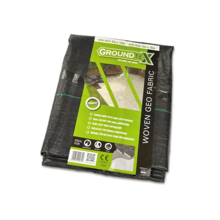 GEOTEXTILE GROUNDTEX BLACK WOVEN 4.5 X 11M (MINI PACK)