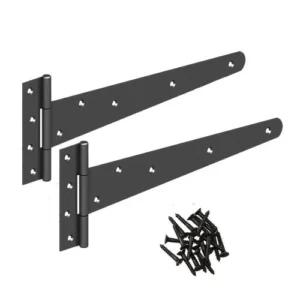 JG 121 MEDIUM TEE HINGE 15" - BLACK (PAIR) H5H121B150