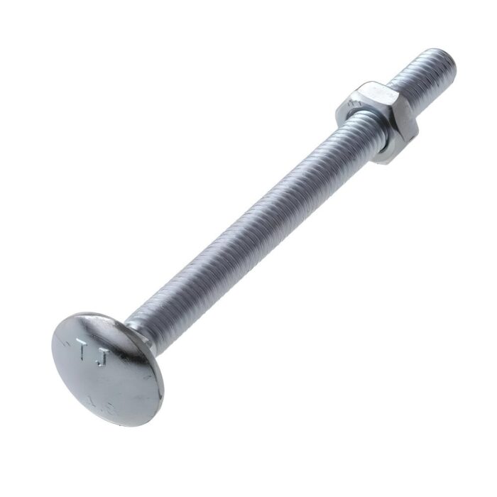 JG CUP SQ HEX BOLT & NUT BZP M12 X 180 (25) BCSZ12180