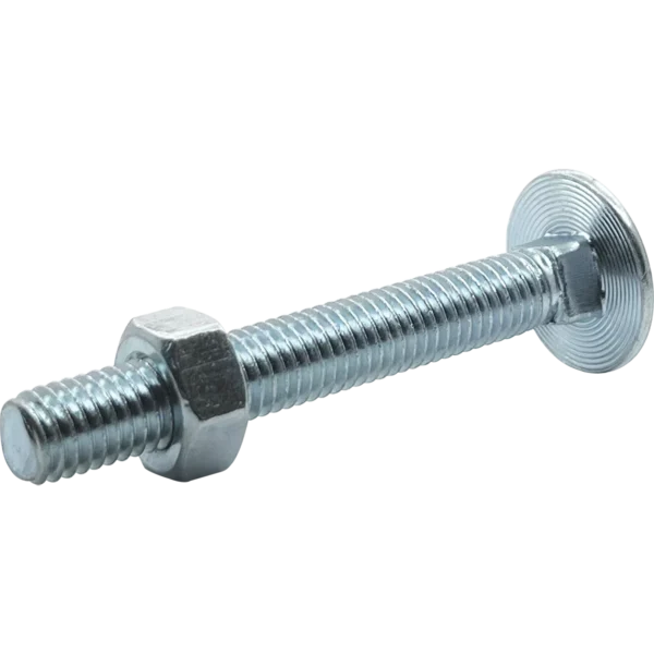JG CUP SQ HEX BOLT & NUT BZP M6 X 50 (4) B4CSZ06050