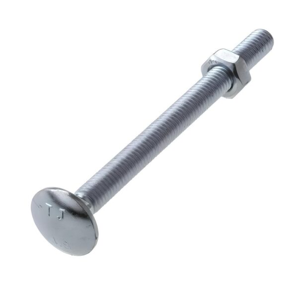 JG CUP SQ HEX BOLT & NUT BZP M8 X 150 (4) B4CSZ08150