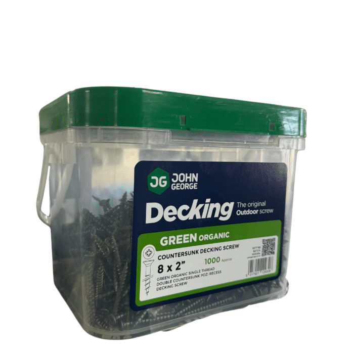JG DECKING SCREW GREEN CSK POZI 8 X 2 (1000) SDTY182