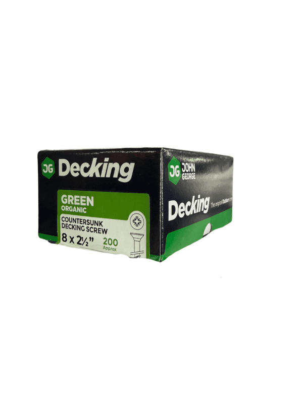 JG DECKING SCREW GREEN CSK POZI 8 X 2 1/2 (200) SDTY0825