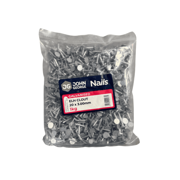 JG ELH CLOUT NAILS GALV 20MM - 1KG N2ESG4020