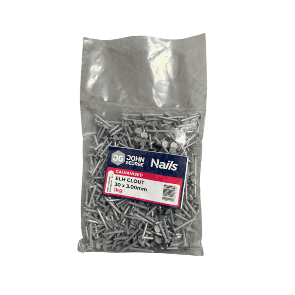 JG ELH CLOUT NAILS GALV 30MM - 1KG N2ESG4030300