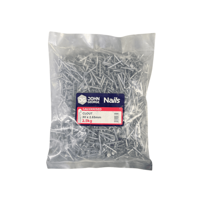 JG ELH CLOUT NAILS GALV 30MM - 2.5KG