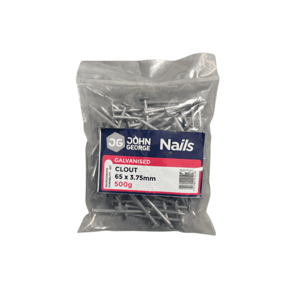 JG ELH CLOUT NAILS GALV 65MM - 500G N2CSG5065375