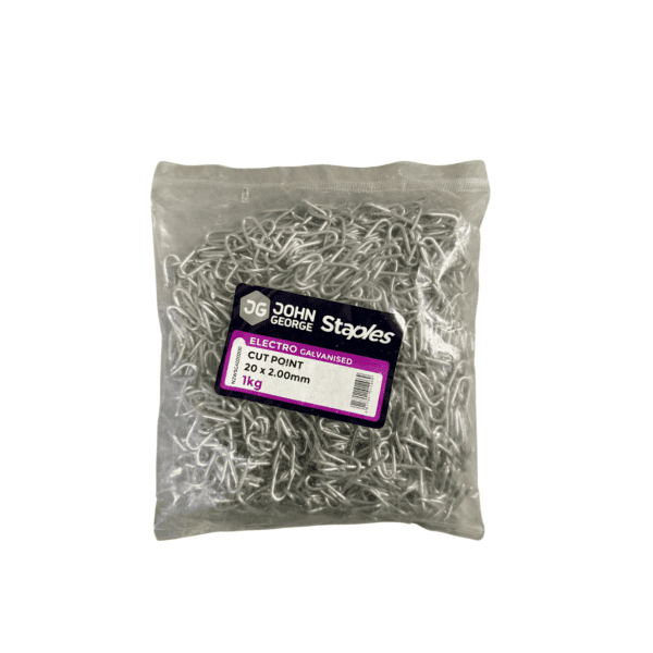 JG GALV STAPLES 20MM X 2.00 - 1KG N2WSG4020200
