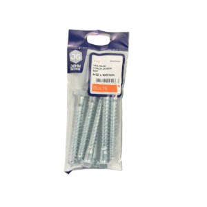 JG HEX HEAD COACH SCREW BZP M12 X 100 (5) B4HSZ12100
