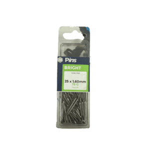 JG PANEL PINS BRIGHT 25 X 1.60MM N6PSB7025160