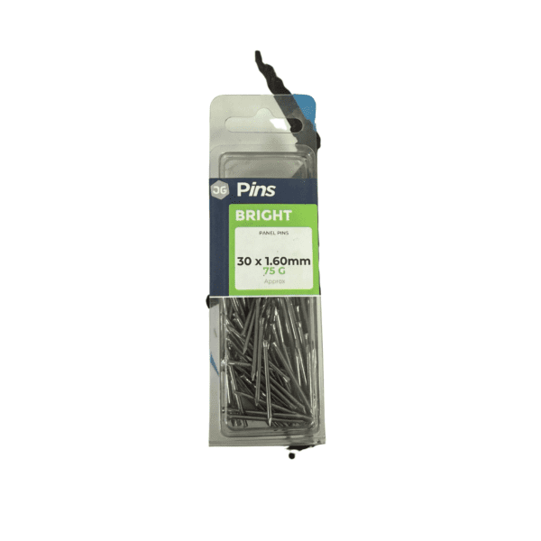 JG PANEL PINS BRIGHT 30 X 1.60MM N6PSB7030160
