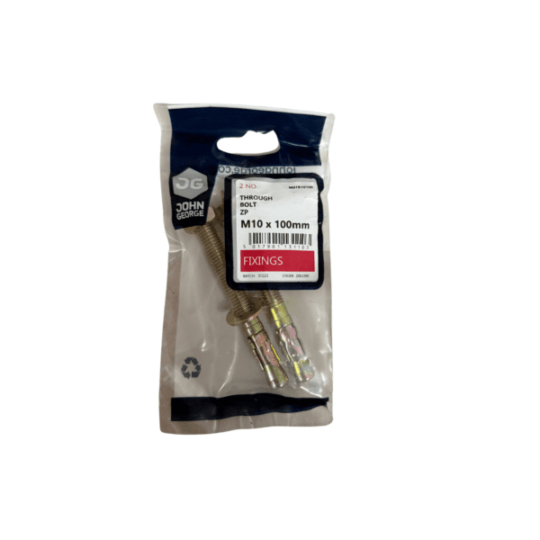 JG THROUGHBOLT M10 X 100 (2) M8TB10100