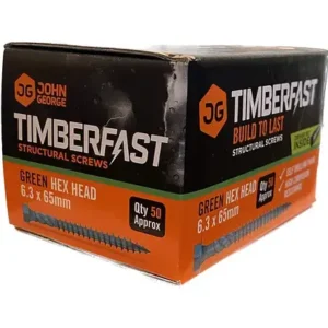 JG TIMBERFAST SCREW 6.3 X 65MM (50)