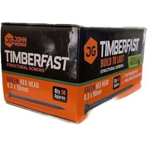 JG TIMBERFAST SCREW 6.3 X 90MM (50)