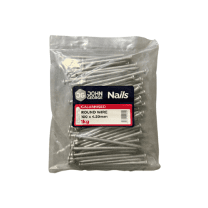 JG ROUND WIRE NAILS GALV 100 X 4.50 - 1KG N2RSG4100450