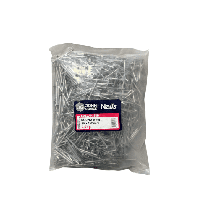 GALV ROUND WIRE NAILS 50 X 2.65 - 2.5KG