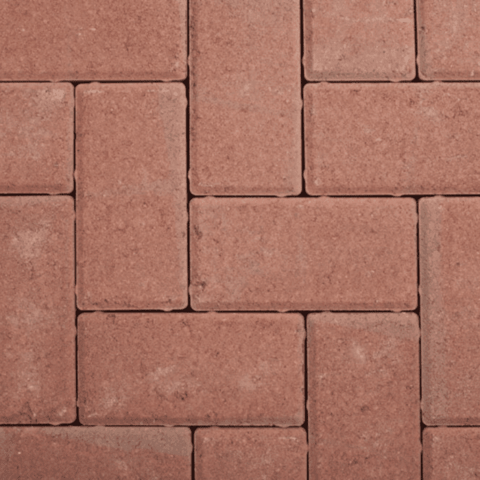 CASTACRETE BLOCK PAVING  200 x 100 x 50mm RED (PRICE PER SQ. METRE )