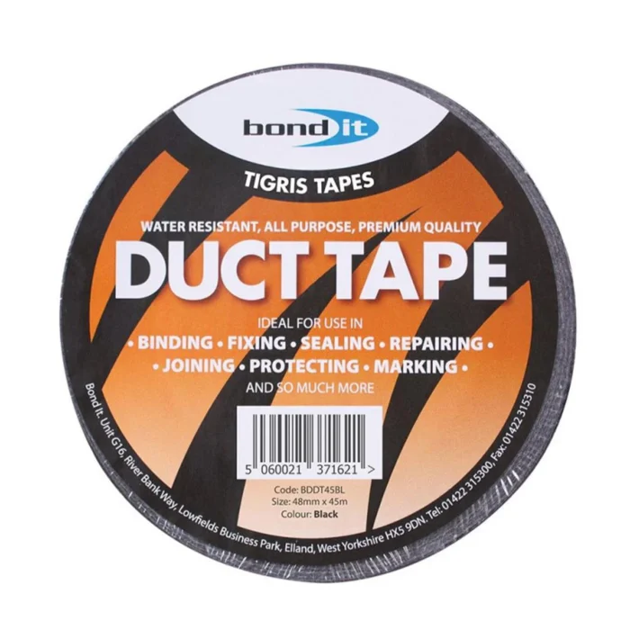 BOND IT DUCT TAPE 48MM - BLACK BDDT45BL