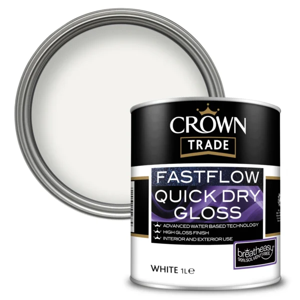 CROWN FASTFLOW QD GLOSS 1L - WHITE