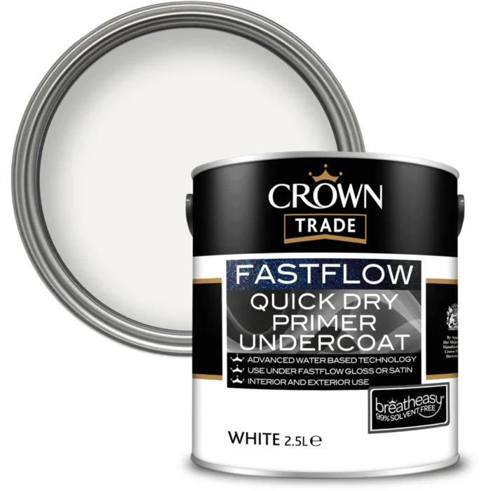 CROWN FASTFLOW QD PRIMER UNDERCOAT 2.5L - WHITE