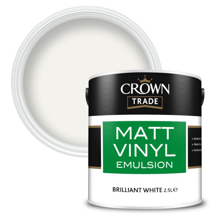CROWN TRADE MATT VINYL EMULSION 2.5L - WHITE
