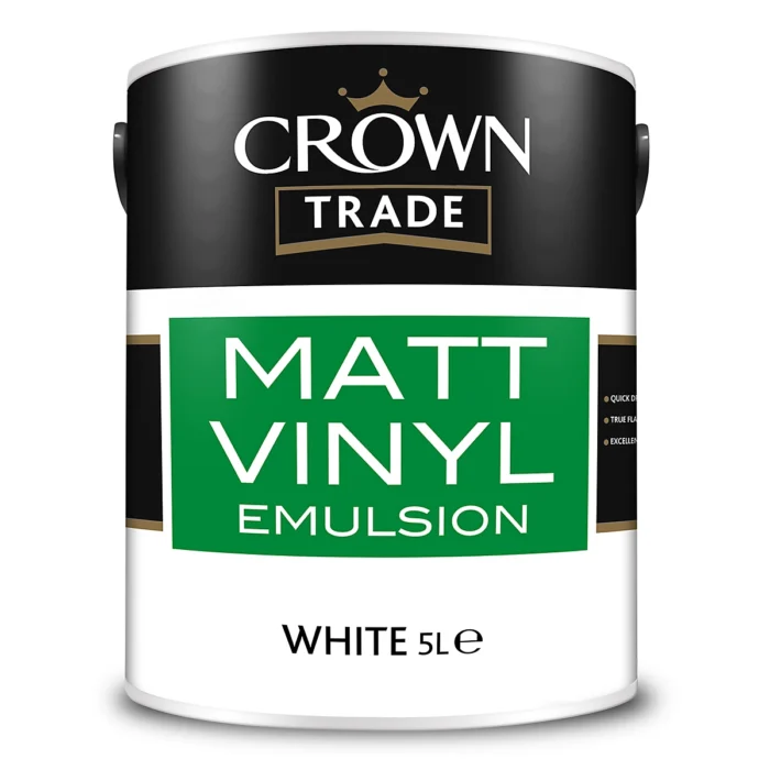 CROWN TRADE MATT VINYL EMULSION 5L - WHITE