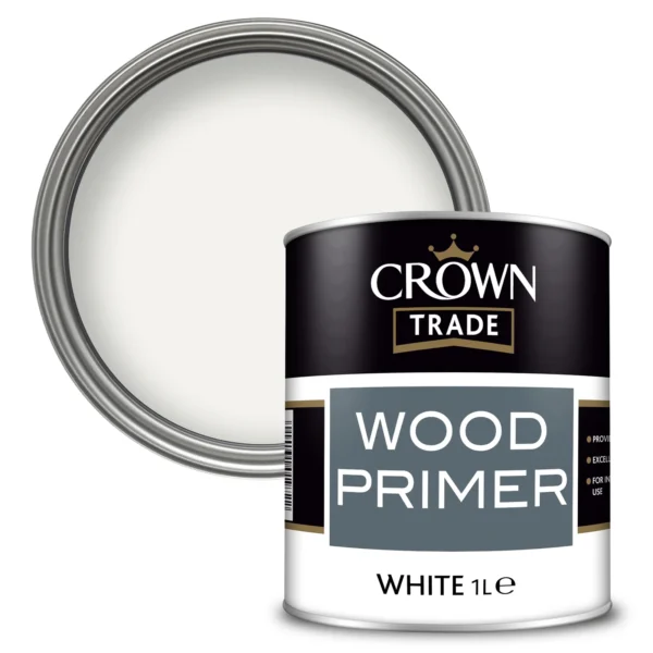 CROWN WOOD PRIMER 1L - WHITE