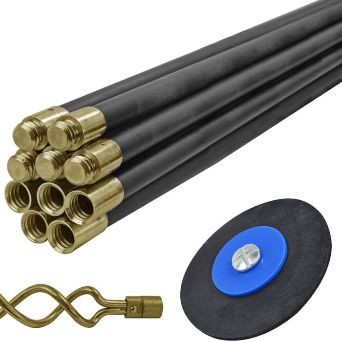 DRAIN ROD SET(10no RODS - 1noPLUNGER - 1no WORM) (FAIDRSET12)