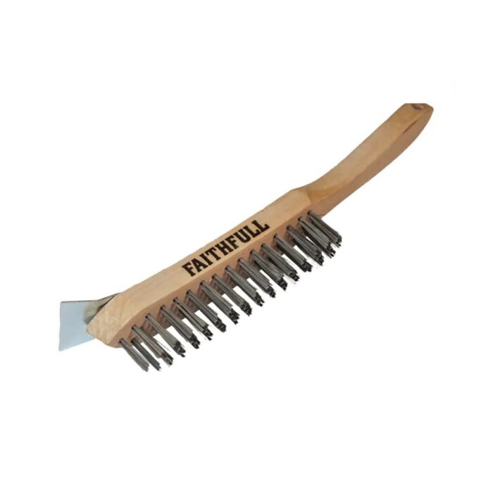 FAITHFULL HEAVY DUTY SCRATCH BRUSH 4 ROW