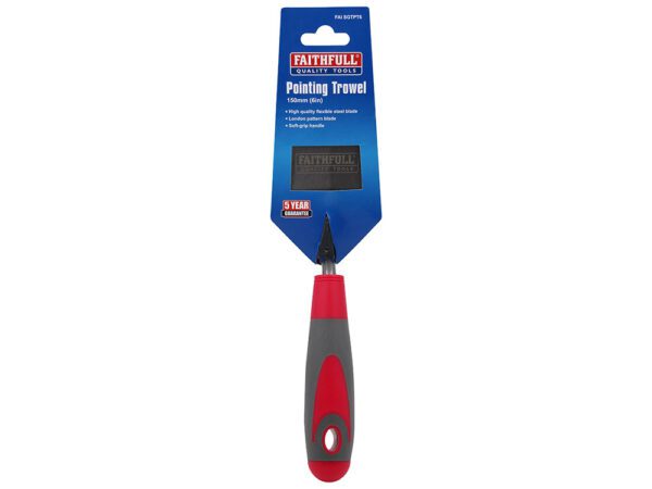 FAITHFULL SOFT GRIP POINTING TROWEL 6"