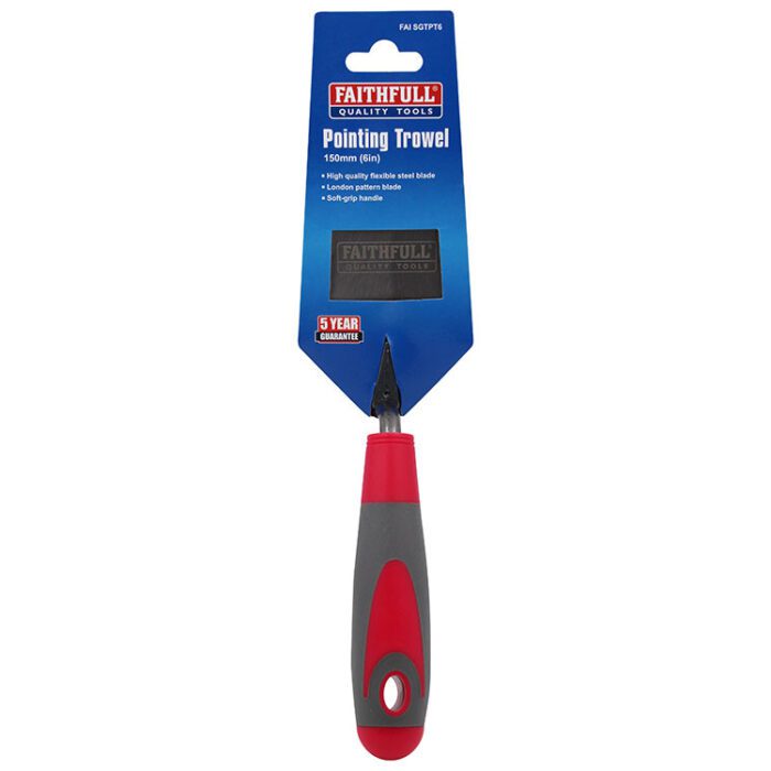 FAITHFULL SOFT GRIP POINTING TROWEL 6"