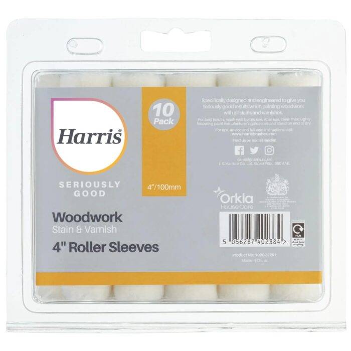 HARRIS SER GOOD STAIN & VARNISH ROLLER SLEEVE 4" (10PK) 102022251