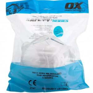OX FFP2 MOULDED CUP RESPIRATOR (3) (S486703)