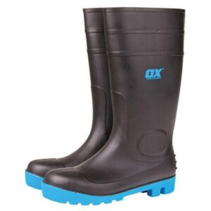 OX SAFETY WELLINGTON BOOTS - SIZE  8 (S242408)