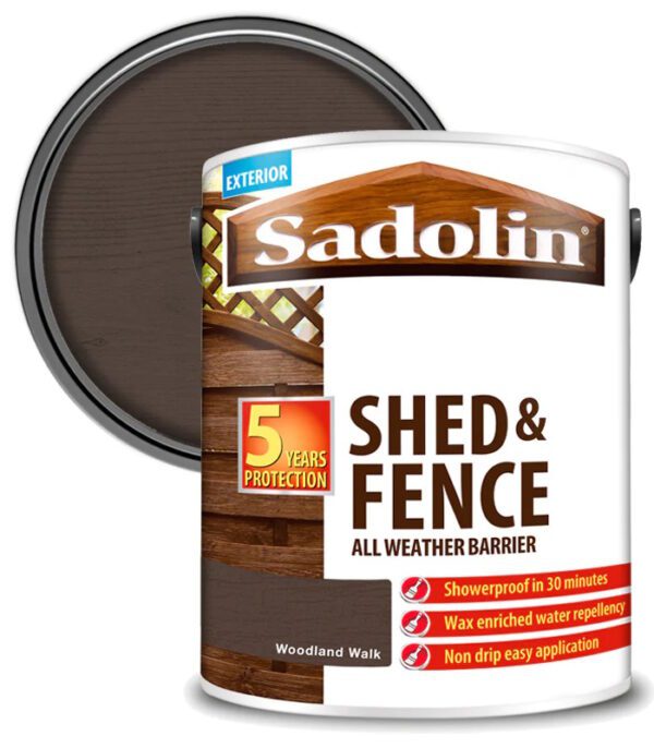 SADOLIN SHED & FENCE PAINT 10L - WOODLAND WALK