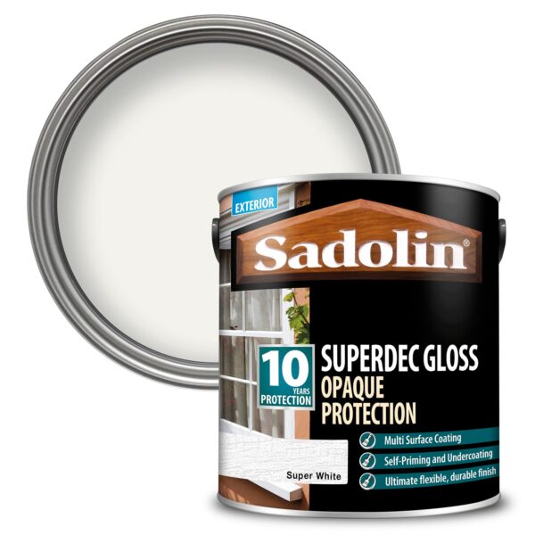 SADOLIN SUPERDEC GLOSS 2.5L - SUPER WHITE