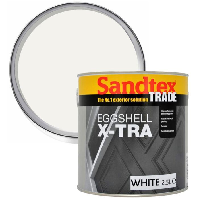 SANDTEX EGGSHELL XTRA 2.5L - WHITE