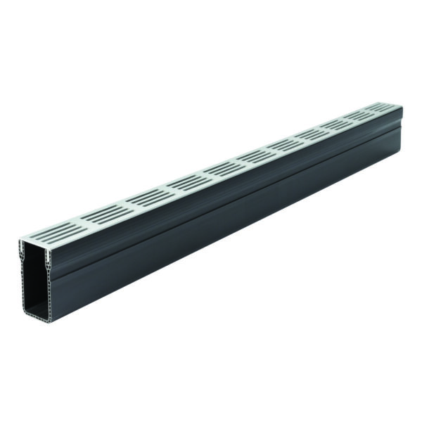 ACO THRESHOLD DRAIN SILVER ALUMINIUM GRATING (19000)