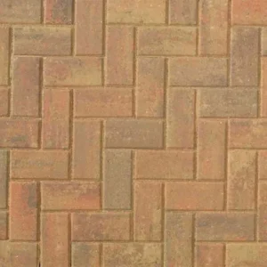 BRETT OMEGA BLOCK  PAVING  200 x 100 x 60mm AUTUMN GOLD (PRICE PER SQ. METRE)