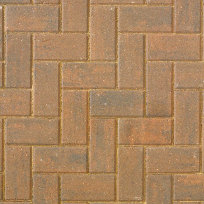 BRETT OMEGA BLOCK PAVING 200 x 100 x 60mm BURNT OAK (PRICE PER SQ. METRE)