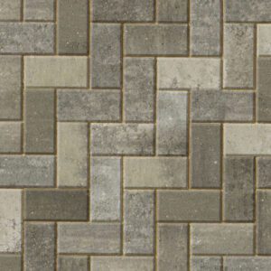 BRETT OMEGA BLOCK PAVING 200 x 100 x 50mm SILVER HAZE (PRICE PER M2)