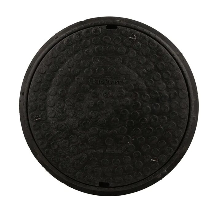 FLOPLAST 300MM ROUND SEALED PLASTIC SCREW DOWN COVER & FRAME (A15) D831