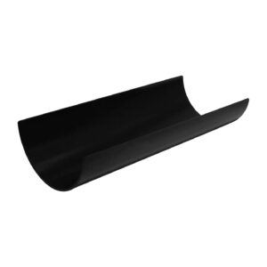 GUTTER HALF ROUND 112MM - 4M BLACK AG4BL