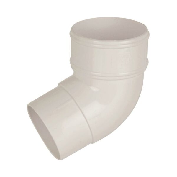 ROUND DOWNPIPE OFFSET BEND 68MM - 112.5° WHITE AB2W