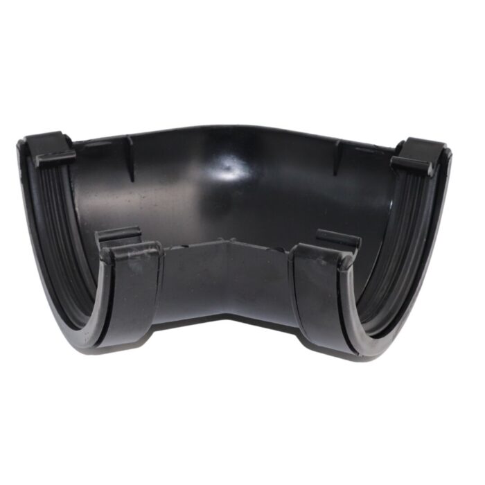 ROUND GUTTER ANGLE 112MM - 135° BLACK AA2BL