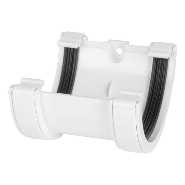 ROUND GUTTER UNION 112MM - WHITE AU1W