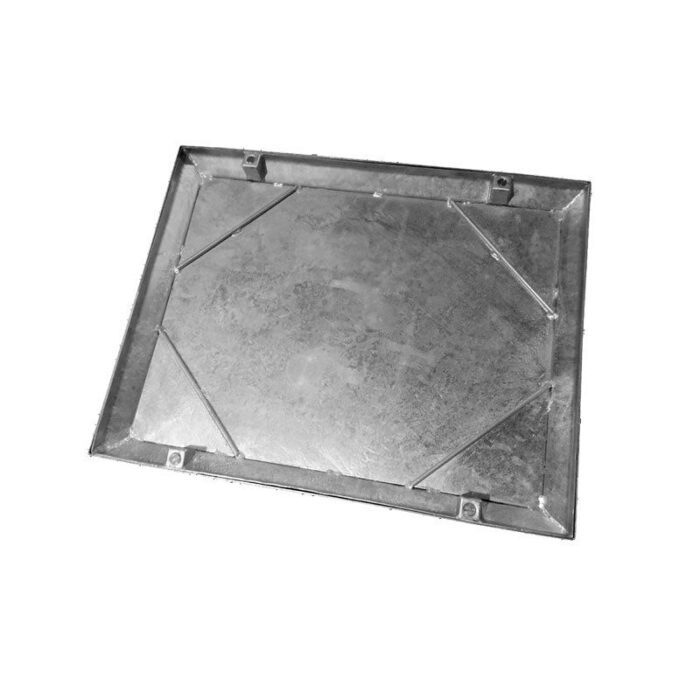 WREKIN 450X450 GALV STEEL MC&F 10T SQ TO RND RECESSED FOR SCREED D/SEAL (C271M/045045/SQR)